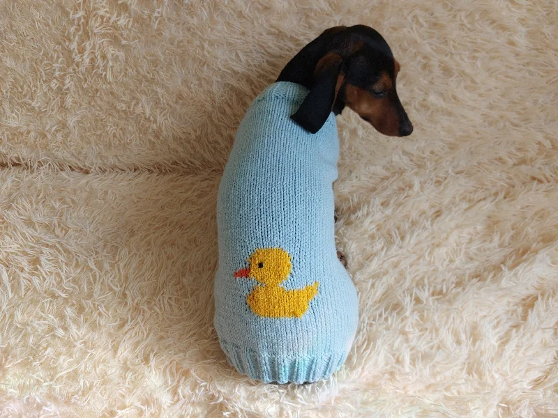 Pet cotton clothesClothes for a dachshund or small dog knitted winter wool warm jumper with a pattern