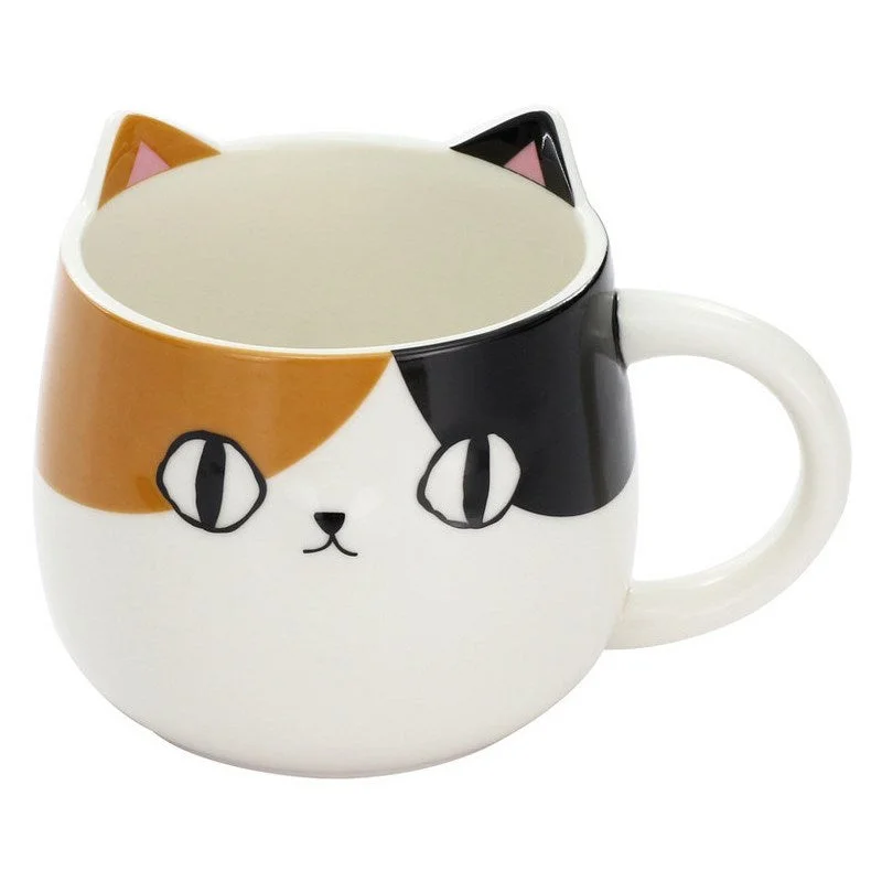    - Cat food for coat health  Ceramic-ai: Calico Cat Face Mug