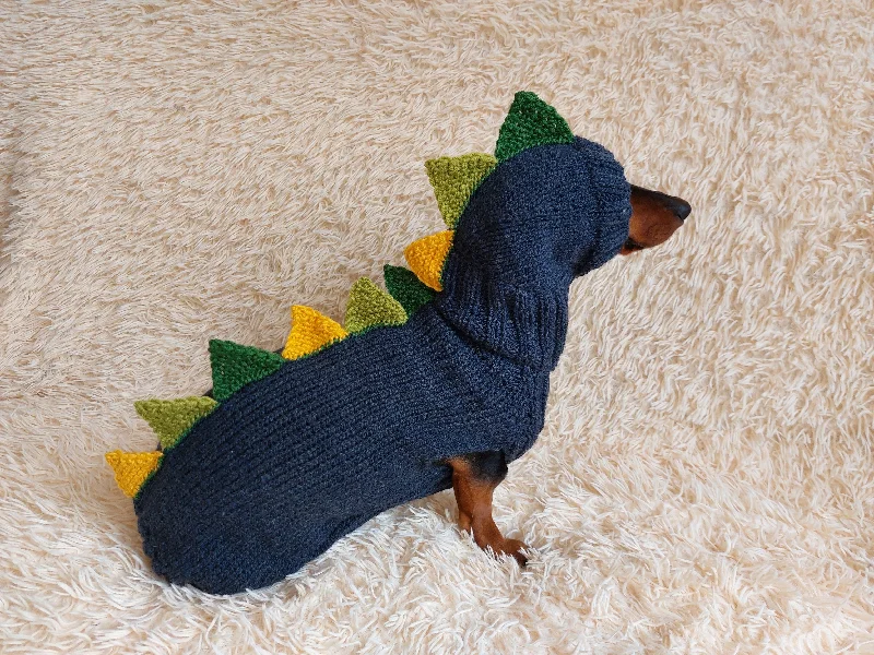 Pet night clothes with LED lightsDragon Dinosaur Costume for Dog Sweater and Hat,Halloween Dinosaur Costume for Dogs Dinosaur Dragon Costume Sweater and Hat Zoo Animal Clothes