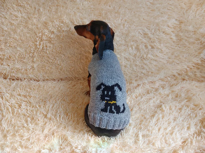 XX brand pet fashionClothes for a dachshund or small dog knitted winter wool warm jumper with a pattern